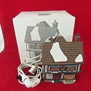 Vintage Dept 56 Dickens Village Tutbury Printer Lighted 55689 Retired 1990
